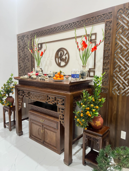 Bàn thờ An Gian – Gỗ gõ đỏ Nam Phi